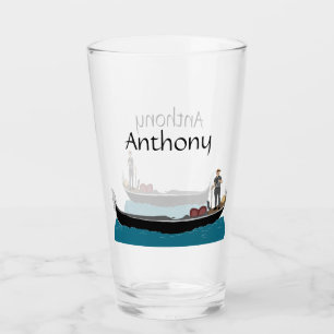 Venetië, Italië Gondola en Gondolier Glas