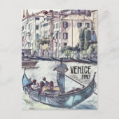 Venetië Italië Gondola stijl World Travel Briefkaart (Voorkant)