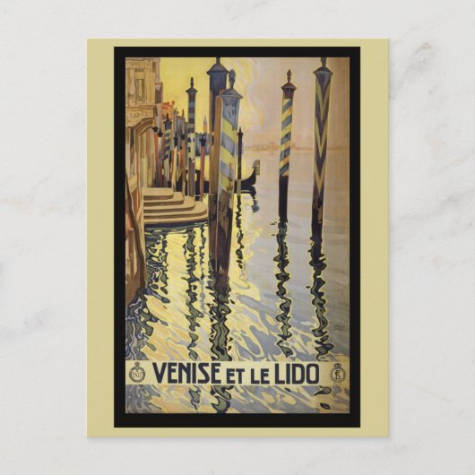 Venetië Italië Gondolas Canal Travel Briefkaart (Voorkant)
