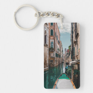 Venetië Italië Gracht Scene Gondel Sleutelhanger