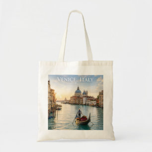Venetië Italië Grote Kanaal Gondel Zonsondergang Tote Bag