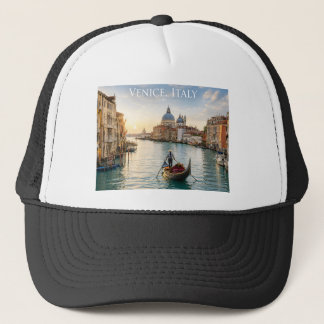 Venetië Italië Grote Kanaal Gondel Zonsondergang Trucker Pet