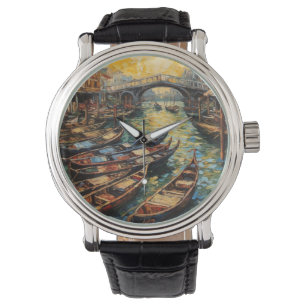 Venetië, Italië, in Van Gogh stijl Horloge