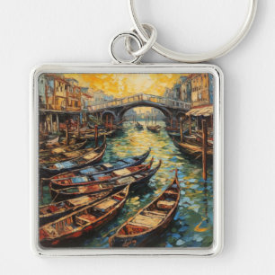 Venetië, Italië, in Van Gogh stijl Sleutelhanger