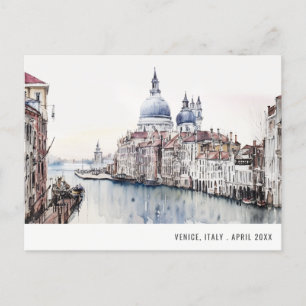 Venetië Italië Kanalen Aquarel Italiaans Reis Briefkaart