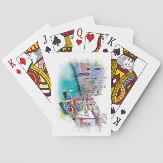 Venetië - Italië - landschap Pokerkaarten (Achterkant)