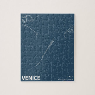 Venetië Italië Minimalistische Stadsplattegrond Li Legpuzzel