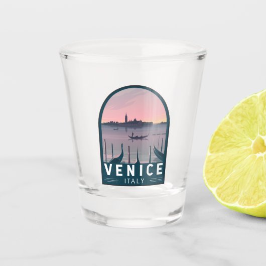 Venetië Italië Reis  Kunst Shot Glas (Voorkant)
