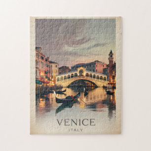 Venetië Italië Rialtobrug Vintage Schemering Rusti Legpuzzel