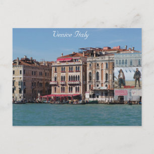 Venetië, Italië, Sidewalk Cafe, Gondola, Grand Can Briefkaart
