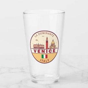Venetië Italië Skyline Embleem Glas