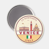 Venetië Italië Skyline Embleem Magneet (Voorkant / Achterkant)