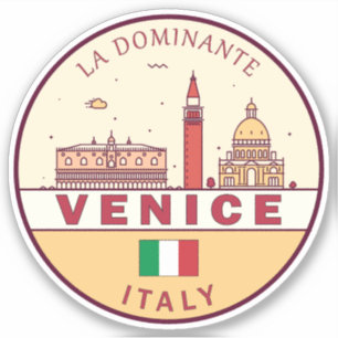 Venetië Italië Skyline Embleem Sticker