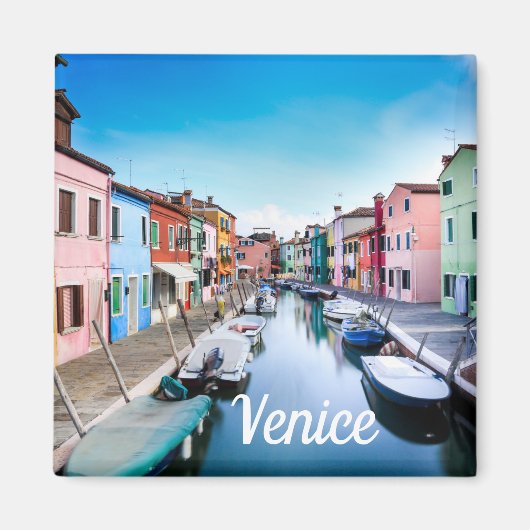 Venetië Italië | Tekst en Afbeelding Sjabloon Magneet (Voorkant)
