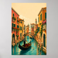 Venetië Italië Venetiaans Venetiaans Kanaal Retro