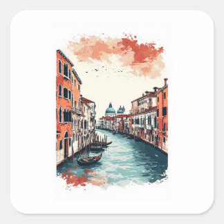 Venetië, Italië Vierkante Sticker