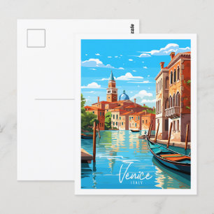 Venetië Italië vintage reisplaats illustratie Briefkaart
