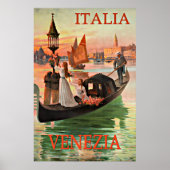 Venetië Italië vintage reizen poster (Voorkant)