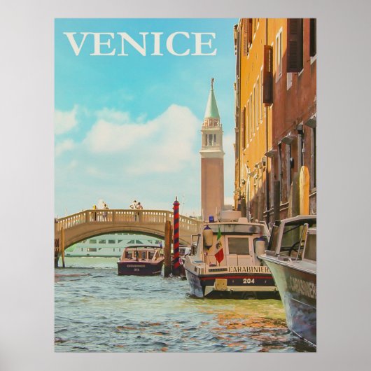 Venetië, Italië Vintage Travel Poster (Voorkant)