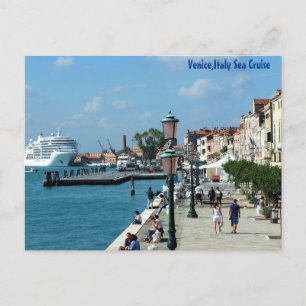 Venetië, Italië Zee Cruise Briefkaart