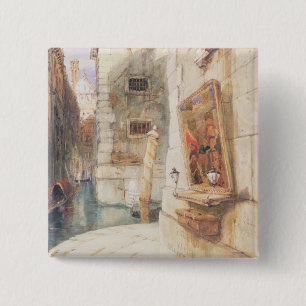 Venetië (m/c) vierkante button 5,1 cm
