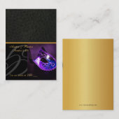 Venetië Masquerade Masker Paarse Plaatskaart Plaatskaartje (Voorkant / Achterkant)