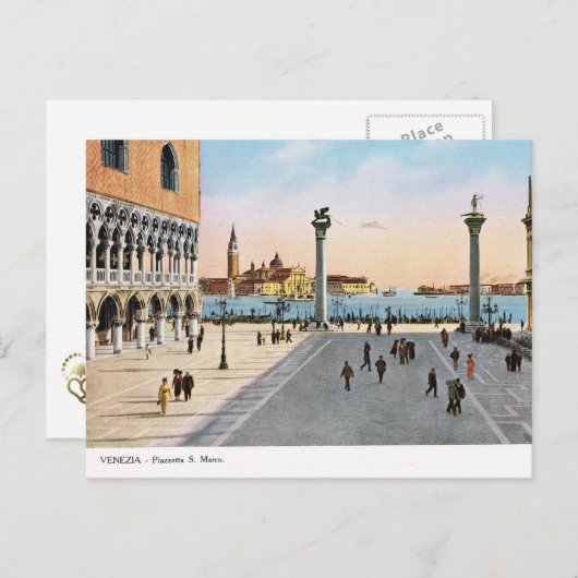 Venetië, Replica Briefkaart 1910 (Voorkant / Achterkant)