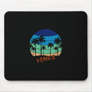 Venetië Retro Vintage Zonsondergang Strand Design Muismat