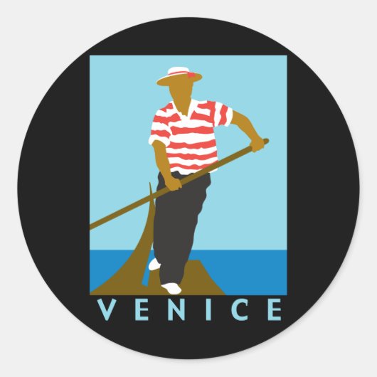 Venetië Ronde Sticker (Voorkant)