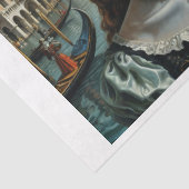 Venetië schoonheid op het balkon tissuepapier (Detail)