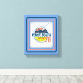 Venetië Strand 1978 Surf Art Poster Canvas Afdruk (Insitu (Houten vloer))
