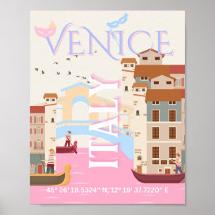 Venetië Travel Art, Italië, Travel Art Poster
