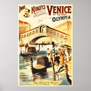 Venetië van de dag, Rialto-brug Poster