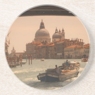 Venetië — Vintage van het Grote Kanaal van Italië Zandsteen Onderzetter