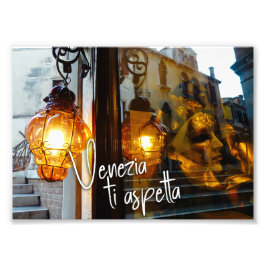 Venetië wacht op je! Italië, Venezia ti aspetta Foto Afdruk