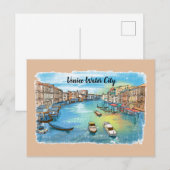 Venetië Waterstad Romeinse Oorsprong Briefkaart (Voorkant / Achterkant)