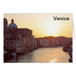 Venetië, zonsondergang op het kanaalgrande