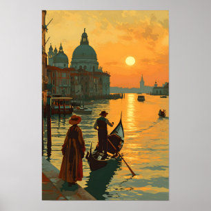 Venetië Zonsondergang Poster