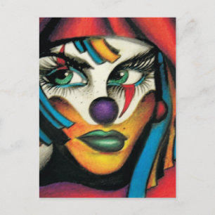 venetiek van de clown briefkaart