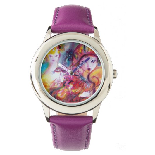 VENETISCHE MASQUERADE / HARLEQUINE EN COLUMBINE HORLOGE (Voorkant)