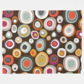 veneto boho spot chocolade fleece deken (Voorkant (Horizontaal))