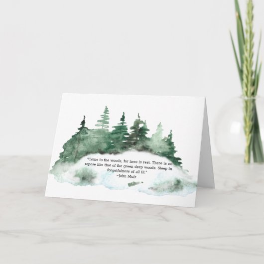 Venez À La Carte De Voeux Forêt De Bois Muir (Devant)