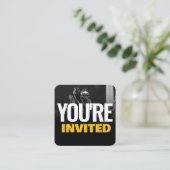 Venez à l'église avec nous Modèle de carte d'appel (Debout devant)