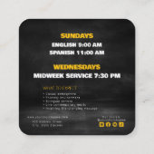 Venez à l'église avec nous Modèle de carte d'appel (Dos)