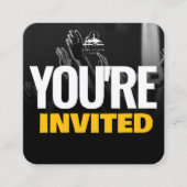 Venez à l'église avec nous Modèle de carte d'appel (Devant)