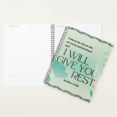 Venez à moi : Inspirational Planner Matthew 11-28 (Devant avec enveloppe)