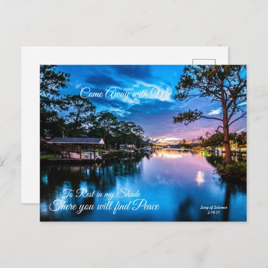 Venez avec moi Serene Lake Carte postale (Devant / Derrière)