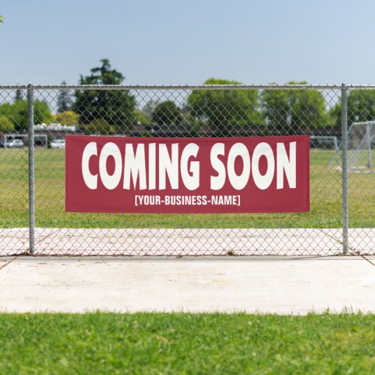 Venez bientôt bannière de signe d'ouverture (En situation)