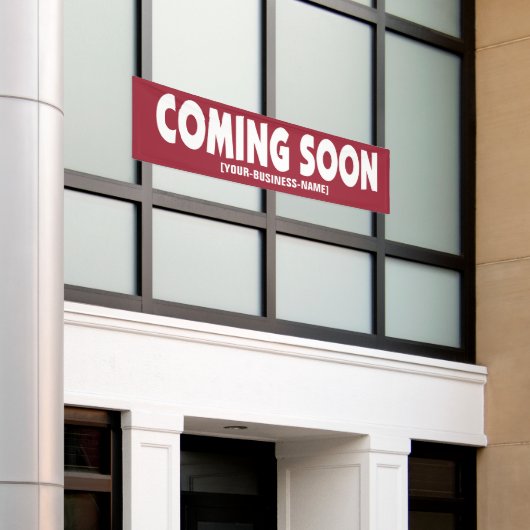 Venez bientôt bannière de signe d'ouverture (Bâtiment extérieur)