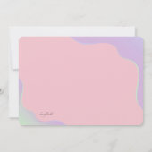 Venez bientôt faire-part de rose de grossesse de (Dos)